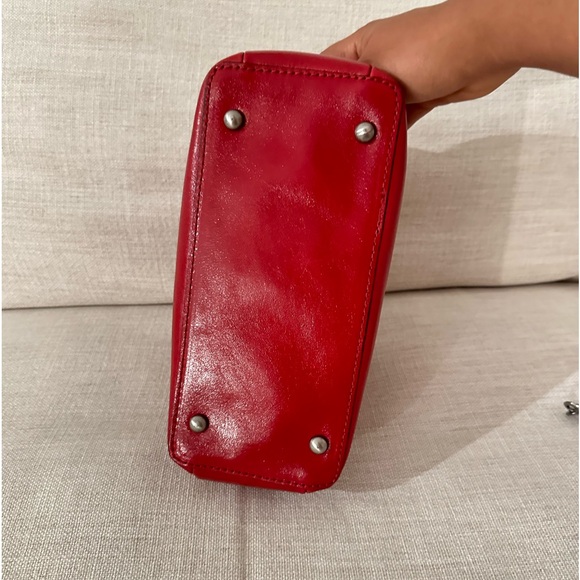 Patricia Nash Empoli leather satchel (scarlet) - Picture 4 of 12